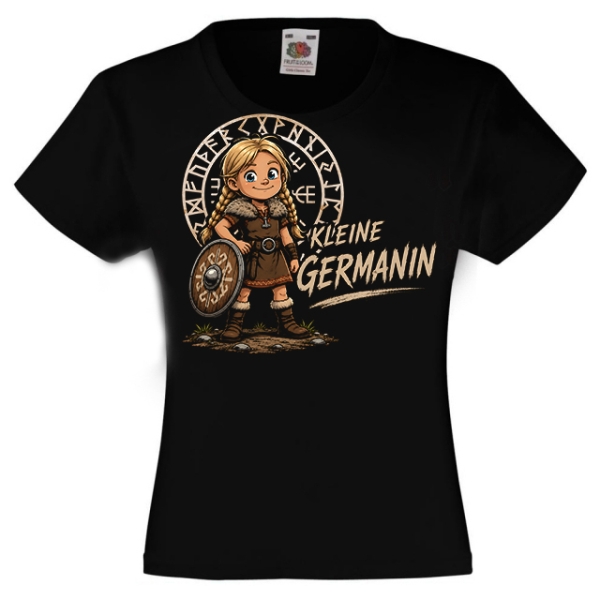 Kinder T-Shirt - Kleine Germanin - Motiv 3 - schwarz