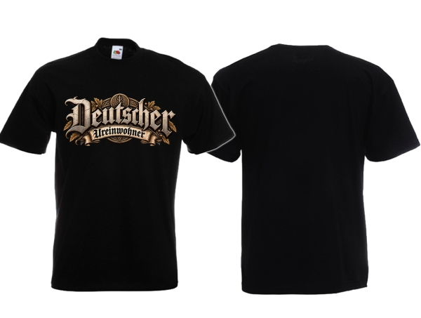 T-Hemd - Deutscher Ureinwohner - Motiv 2 - schwarz