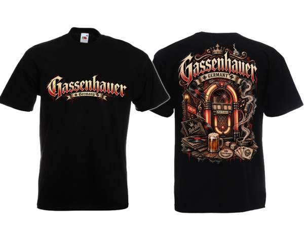 T-Hemd - Gassenhauer - Rock´n Roll - schwarz