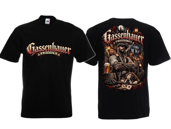 T-Hemd - Gassenhauer - Stadtbild - schwarz
