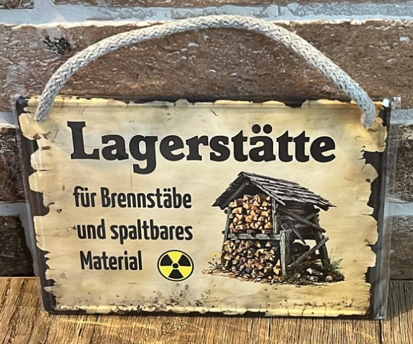 Hängeschild - Lagerstätte für Brennstäbe und spaltbares Material