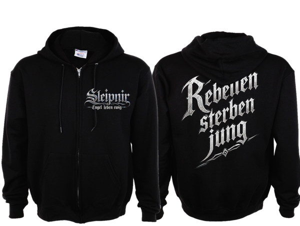 Kapuzenjacke - Sleipnir - Engel leben ewig - Rebellen sterben jung - Motiv 2