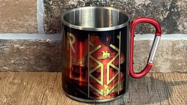 Edelstahltasse mit Karabinerhakengriff - Sleipnir - Die Welt in Flammen - Motiv 1