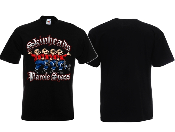 T-Hemd - Skinheads - Parole Spass - schwarz
