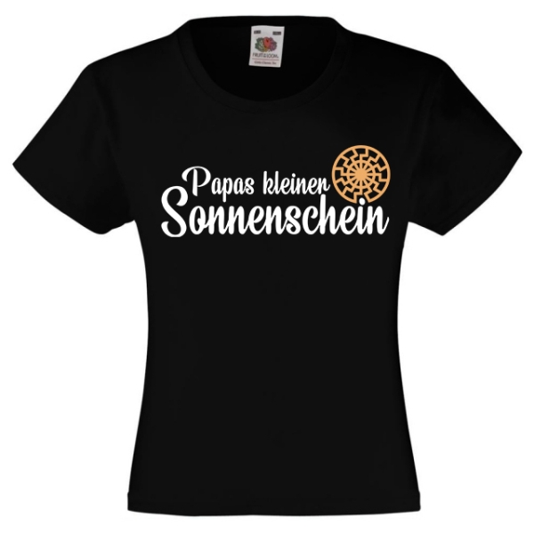 Kinder T-Shirt - Papas kleiner Sonnenschein - schwarz