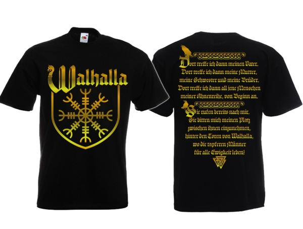 T-Hemd - Walhalla - Brust groß - gold