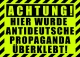 Hier wurde Antideutsche - Aufkleber