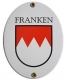 Emailleschild - Franken