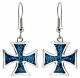 Ohrringe - Eisernes Kreuz - blau