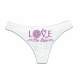 String Tanga - Love our Race - weiß/rosa