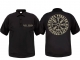 Polo-Shirt - Aryan Warrior - Vegvisir Runenschrift - schwarz/beige