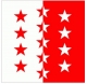 Fahne - Schweiz - Kanton Wallis