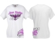 Frauen T-Shirt - Bloodline - Motiv 1 - weiss/pink