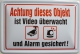 Blechschild - Achtung dieses Objekt wird Video überwacht - BS032 (278)