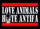 Love Animals - Hate Antifa - Aufkleber