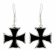 Ohrringe - Eisernes Kreuz - schwarz