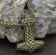 Halskette - Thors Hammer - Hammerfest - antike Bronze Optik