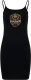Kleid - Stretch Jersey Slim Dress - Eiserner Löwe - großer Frontdruck - schwarz