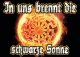 Schwarze Sonne - brennend - Aufkleber