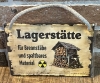 Hängeschild - Lagerstätte für Brennstäbe und spaltbares Material