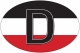 PVC Autoaufkleber - D - schwarz-weiß-rot