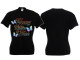 Frauen T-Shirt - young,white & free - schwarz - bunt - Motiv1