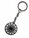 Schlüsselanhänger - Schwarze Sonne schwarz / hellgrau