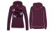 Frauen College Hoodie - young, white & free - burgundy