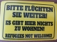 Bitte flüchten Sie weiter - Aufkleber