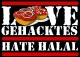 Love Gehacktes - Aufkleber