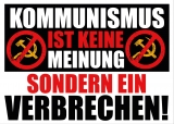 Kommunismus ist keine Meinung - Aufkleber Paket 50 Stück
