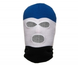 Sturmhaube - blau - weiß - schwarz ()