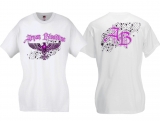 Frauen T-Shirt - Bloodline - Motiv 2 - weiss/pink