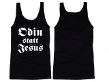 Muskelshirt/Tank Top - Odin statt Jesus - Motiv 3 - schwarz/weiß