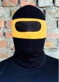 Sturmhaube mit Netz - schwarz/gelb ()