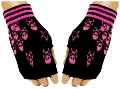 Handschuhe - Pink Skulls