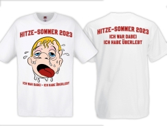 Frauen T-Shirt - Hitzesommer 2023 - Ich habe überlebt - weiß