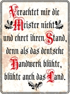 Holzschild - 12x18cm - Deutscher Handwerker