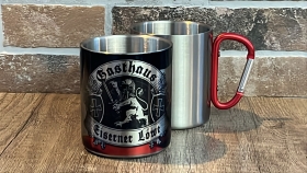 Edelstahltasse mit Karabinerhakengriff - Gasthaus Eiserner Löwe - Motiv 2