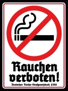 Blechschild - 20x30cm - Rauchen verboten