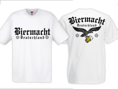 T-Hemd - Biermacht - Deutschland - weiß - Männertag