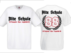 Frauen T-Shirt - Alte Schule - 88 - Respekt - Ehre - Loyalität - weiß