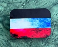 Magnet - schwarz-weiß-rot - vintage