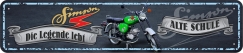 Blechschild - Simson - die Legende lebt - alte Schule XXL-Version - S259 (464)