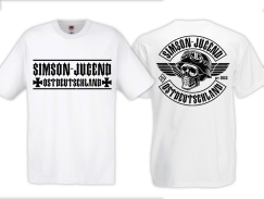 T-Hemd - Simson Jugend - Ostdeutschland - weiß/schwarz