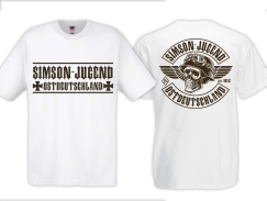 Frauen T-Shirt - Simson Jugend - Ostdeutschland - weiß/beige