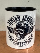 Tasse - schwarz - Simson Jugend - Ostdeutschland