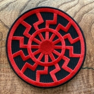 Aufnäher - Schwarze Sonne - rot