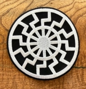 Aufnäher - Schwarze Sonne - weiß