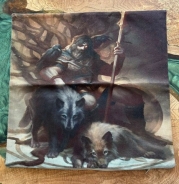 Kissen - Odin mit Geri und Freki +++EINZELSTÜCK+++